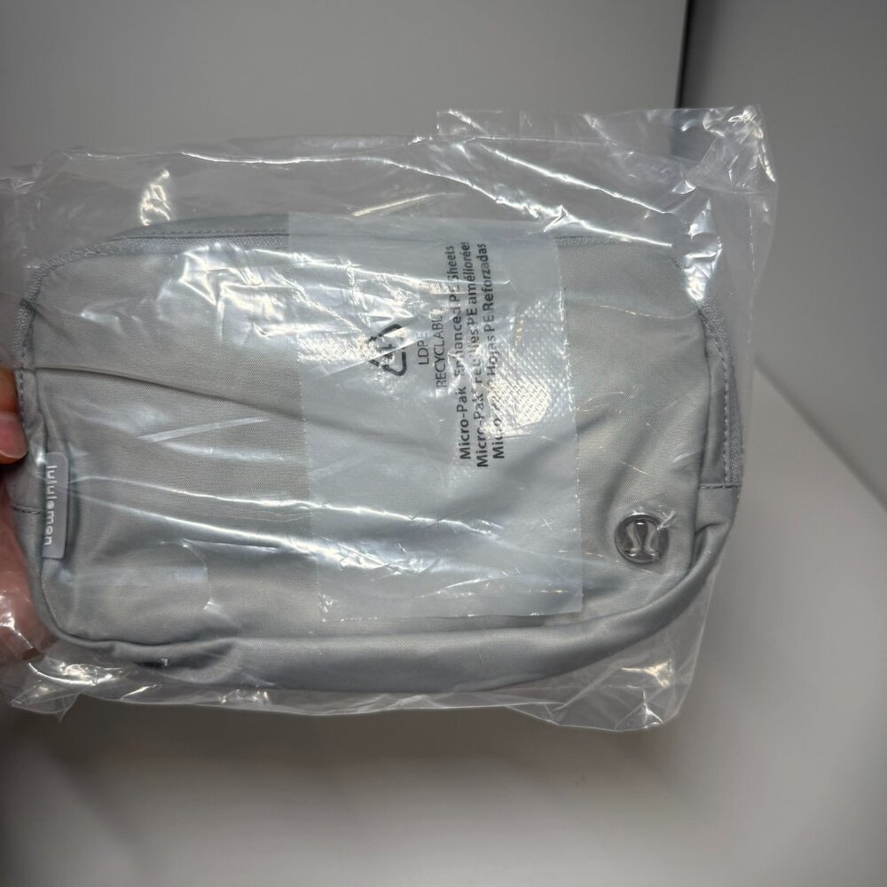 Lululemon Everywhere Belt Bag 1L Silver with White Wordmark